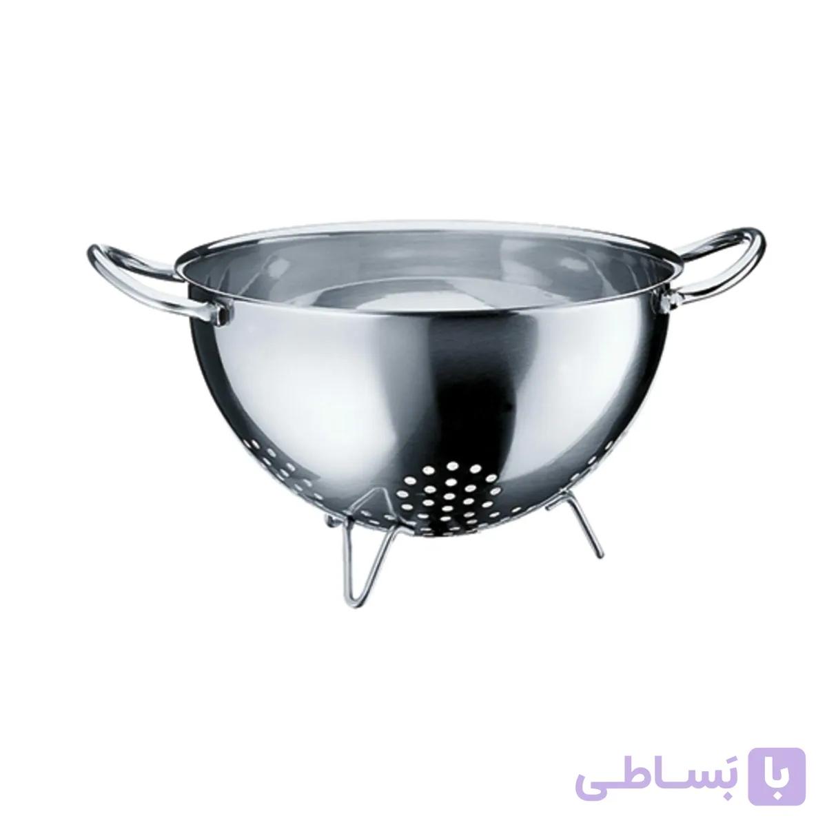 آبکش استیل دبلیو ام اف WMF Gourmet قطر 24 سانتی‌متر اصل | آبکش Cromargan آلمانی-اسمگ جان — تصویر 1