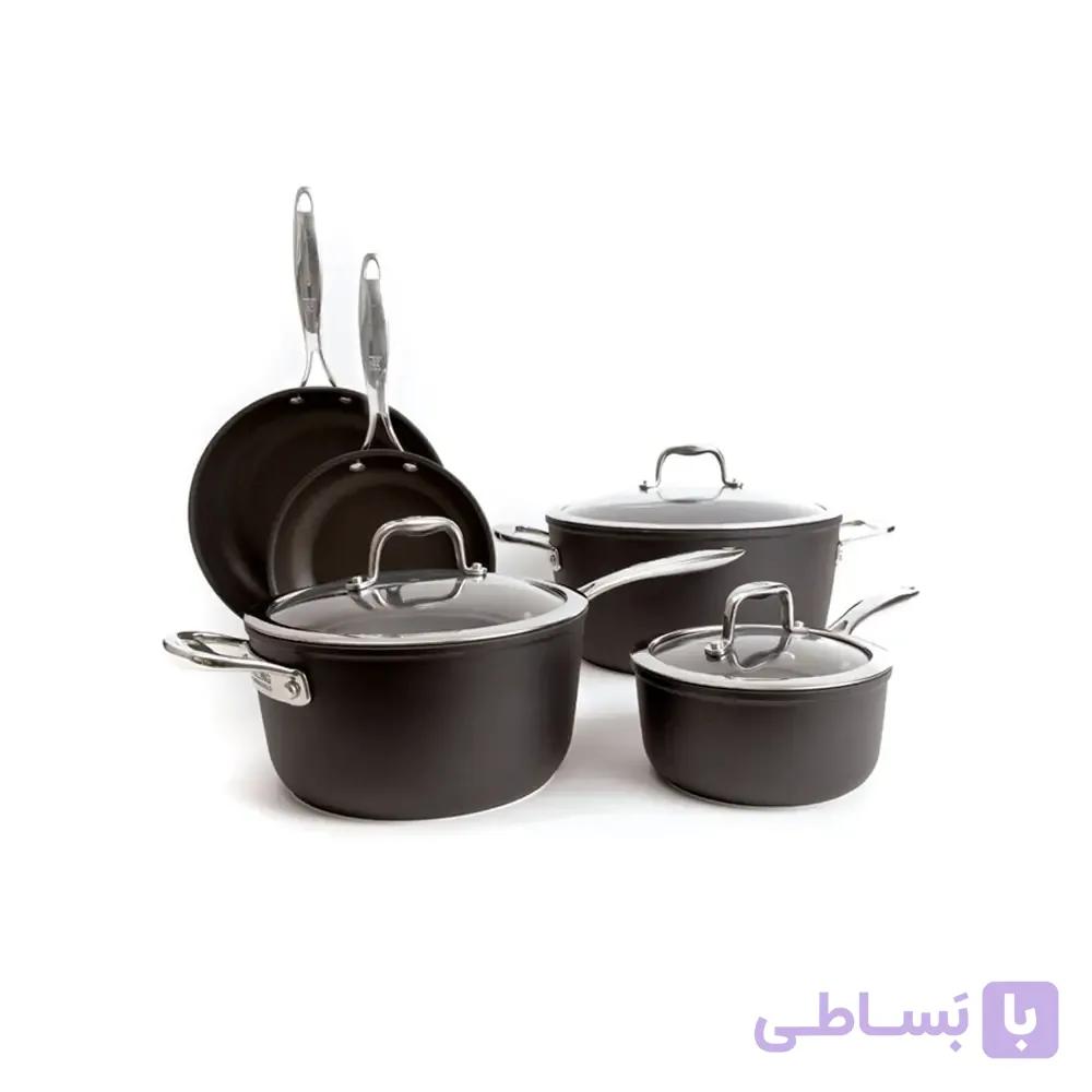 سرویس قابلمه 5 پارچه زولینگ ZWILLING Forte اصل | سرویس قابلمه نچسب تیتانیومی Ti‑X ساخت ایتالیا
