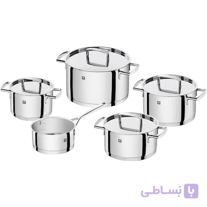 سرویس قابلمه استیل 9 پارچه زولینگ آلمان Zwilling Passion اصل | خرید قابلمه زولینگ حرفه‌ای از اسمگ جان — تصویر 1