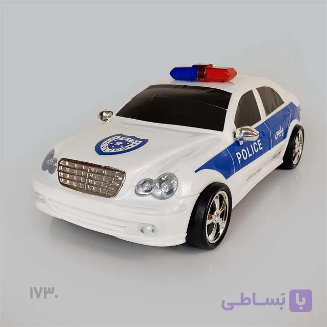 ماشین پلیس مدل بنز ۴۵ سانتی‌متری ( آبی ) — تصویر 1