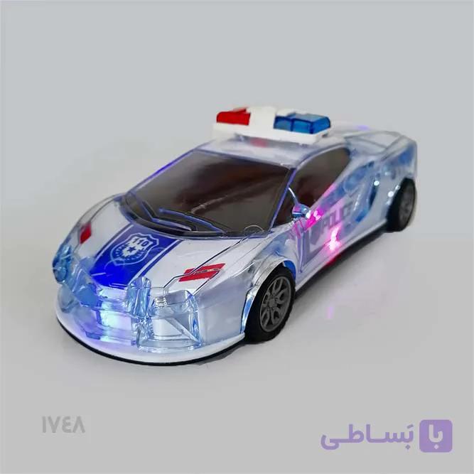 ماشین پلیس طلق شفاف قدرتی و موزیکال و نورپردازی پاترول — تصویر 1