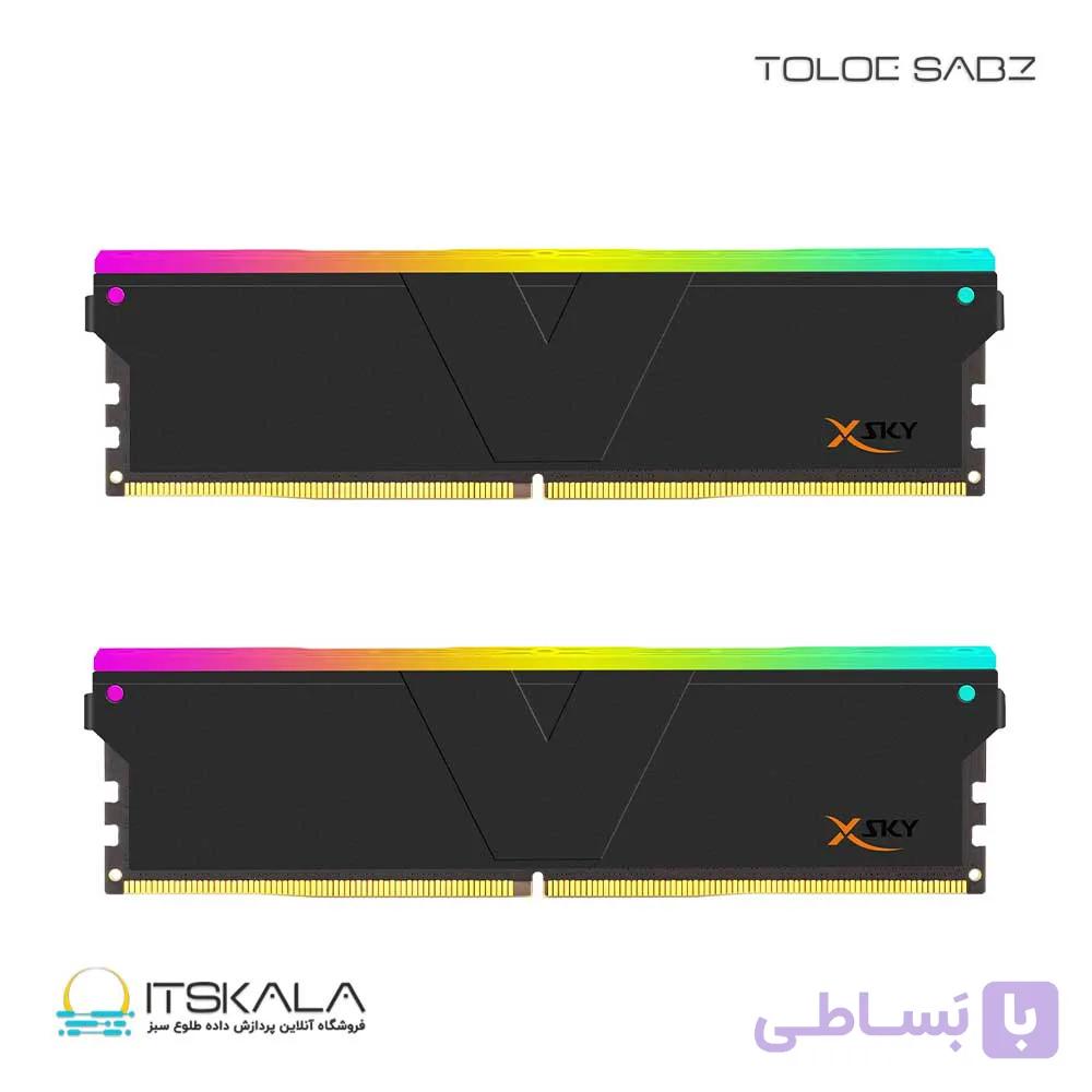 رم دسکتاپ وی کالر دو کاناله مدل Manta XSky Rgb 32GB 6400MHZ CL32 BLACK — تصویر 1