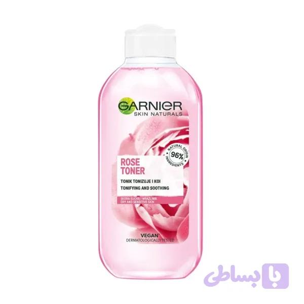تونر پاک کننده صورت گارنیه مدل Rose Toner حجم 200 میلی لیتر | گالری لیرانا