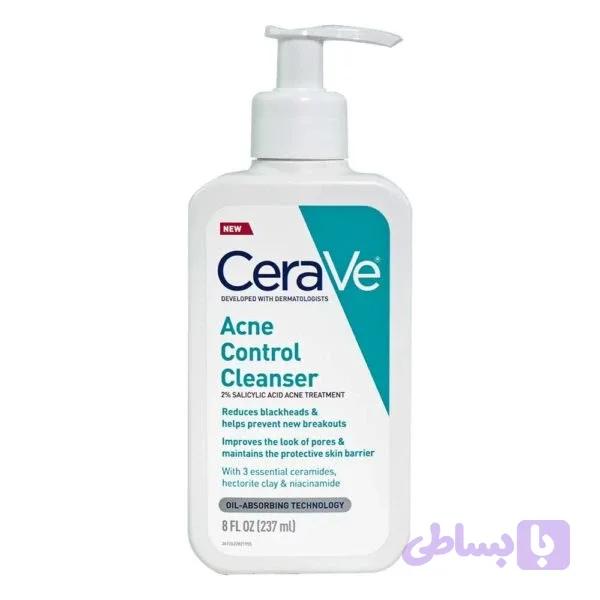 ژل شستشو صورت سراوی مدل Acne Control حجم 237 میلی لیتر | گالری لیرانا