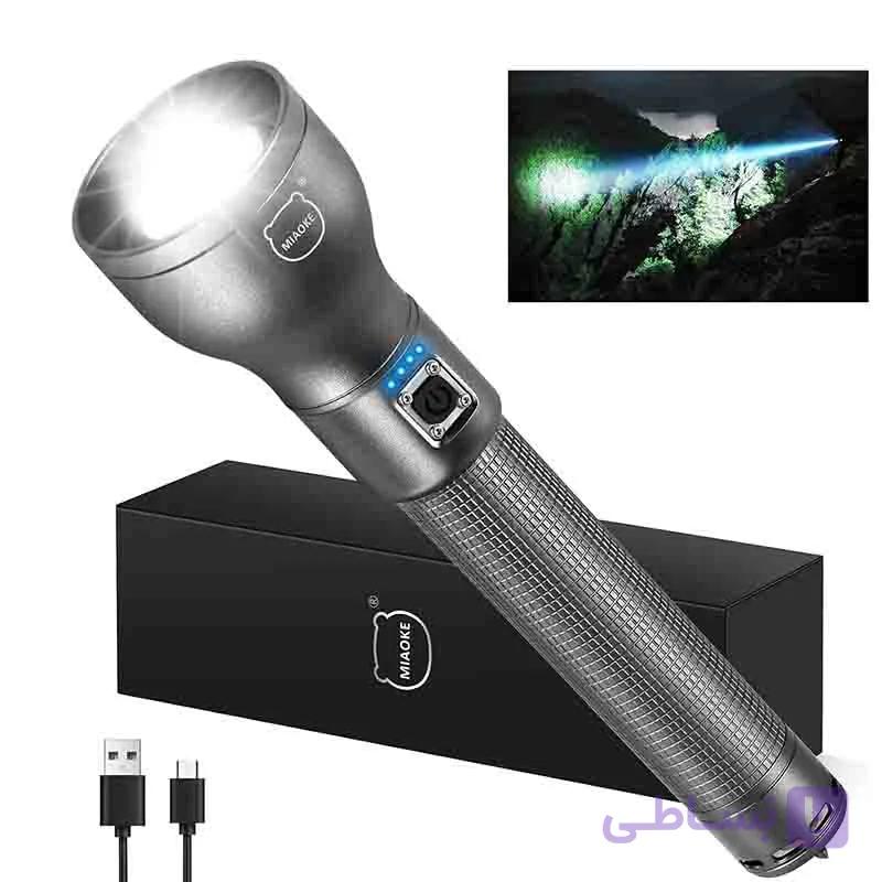 چراغ قوه عالی شارژی برند MIAOKE DAWN XHP-90 — تصویر 1