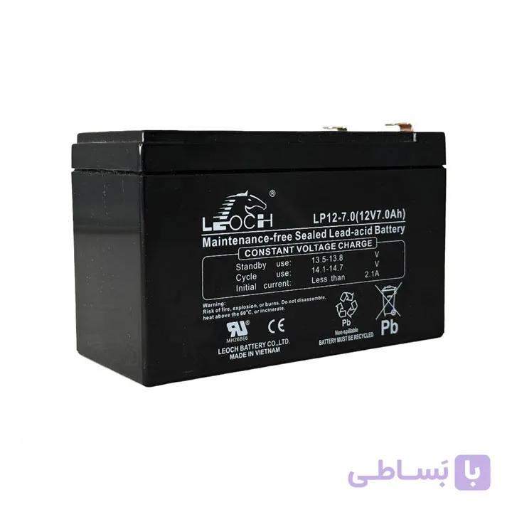 باتری 12 ولت 7.2 آمپر ساعت لئوچ leoch مدل 12V7.2AH ساخت ویتنام — تصویر 1