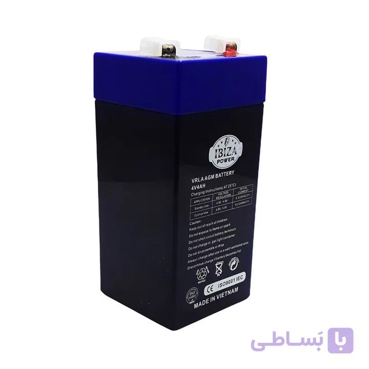 باتری 4 ولت 4 آمپر ساعت ایبیزا ibiza مدل 4V4AH ساخت ویتنام