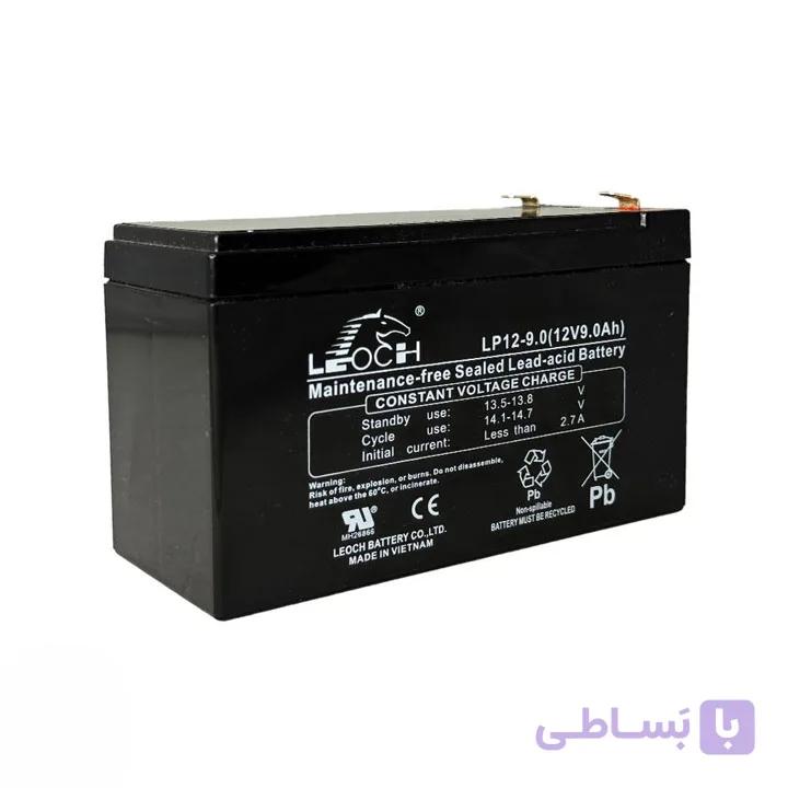 باتری 12 ولت 9 آمپر ساعت لئوچ leoch مدل 12V9AH ساخت ویتنام — تصویر 1