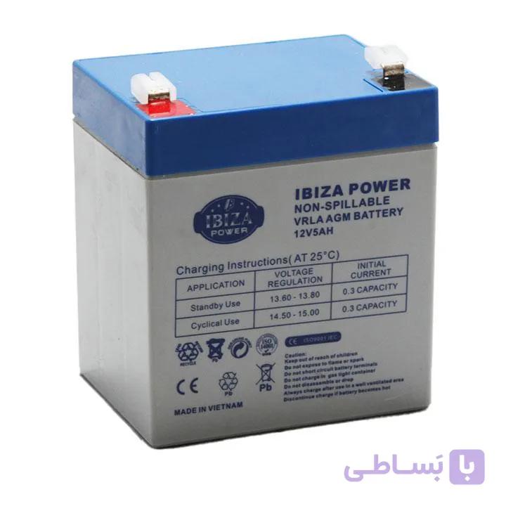 باتری 12 ولت 5 آمپر ساعت ایبیزا مدل 12V5AH ساخت ویتنام — تصویر 1