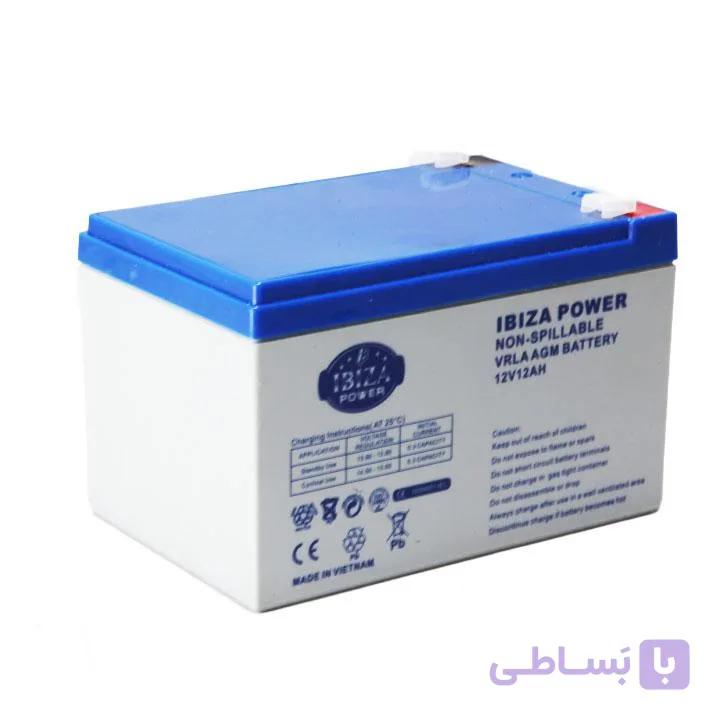 باتری 12 ولت 12 آمپر ساعت ایبیزا ibiza مدل 12V12AH ساخت ویتنام