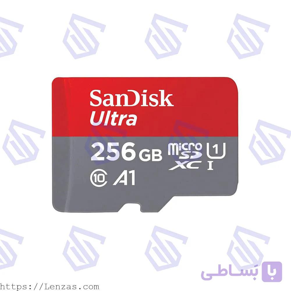 کارت حافظه microSDXC سن دیسک مدل Ultra کلاس 10 استاندارد UHS-I U1 سرعت 100MBps ظرفیت 256 گیگابایت — تصویر 1