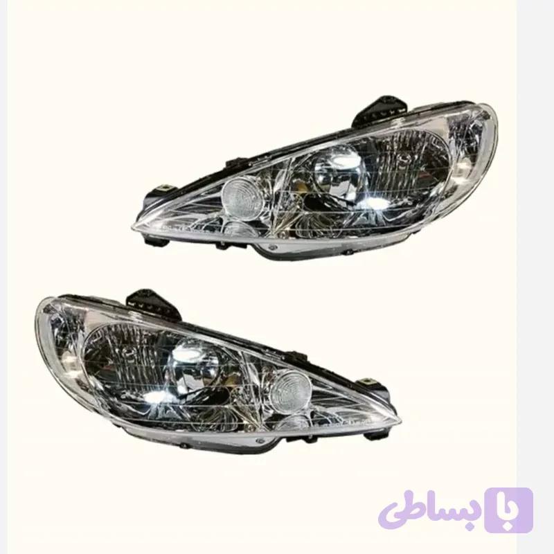 چراغ جلو 206 برند شرکتی چپ و راست