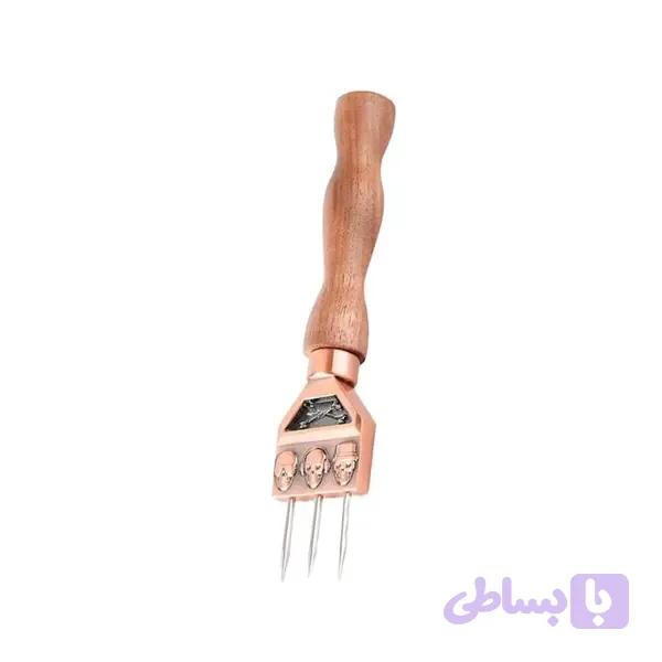 ایس پیک دسته چوبی سه پنجه رزگلد پرایم | Prime Rose Gold 3-Prong Ice Pick Wooden Handle