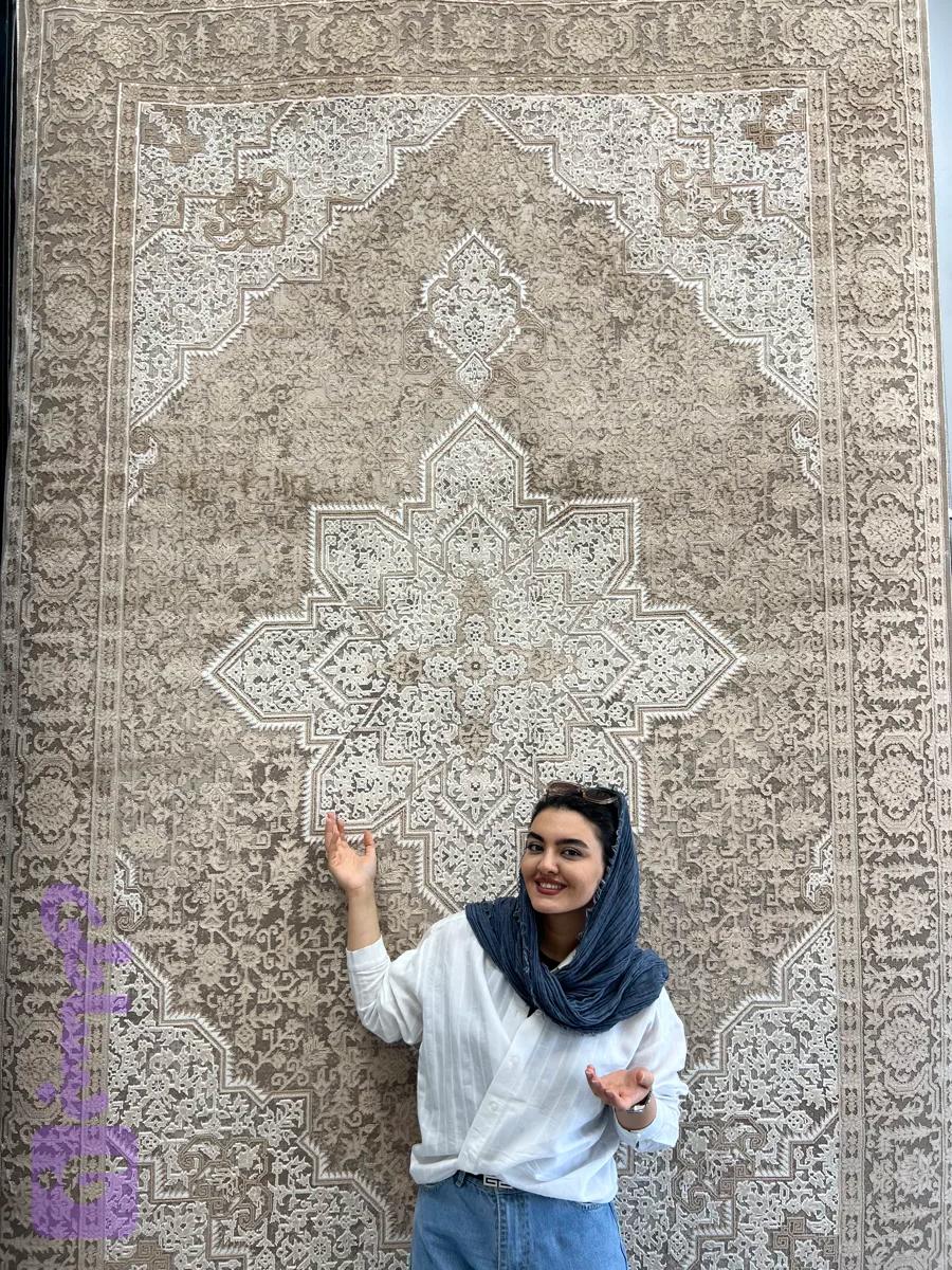 فرش مدرن هریس نسکافه ای کد ۵۲۱۴