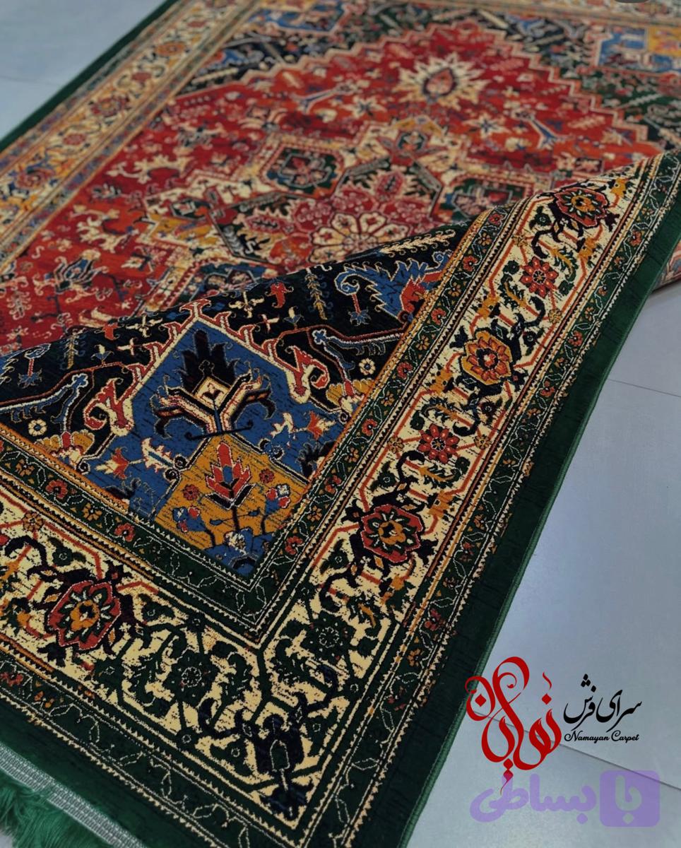 فرش ۷۰۰ شانه سبز و قرمز