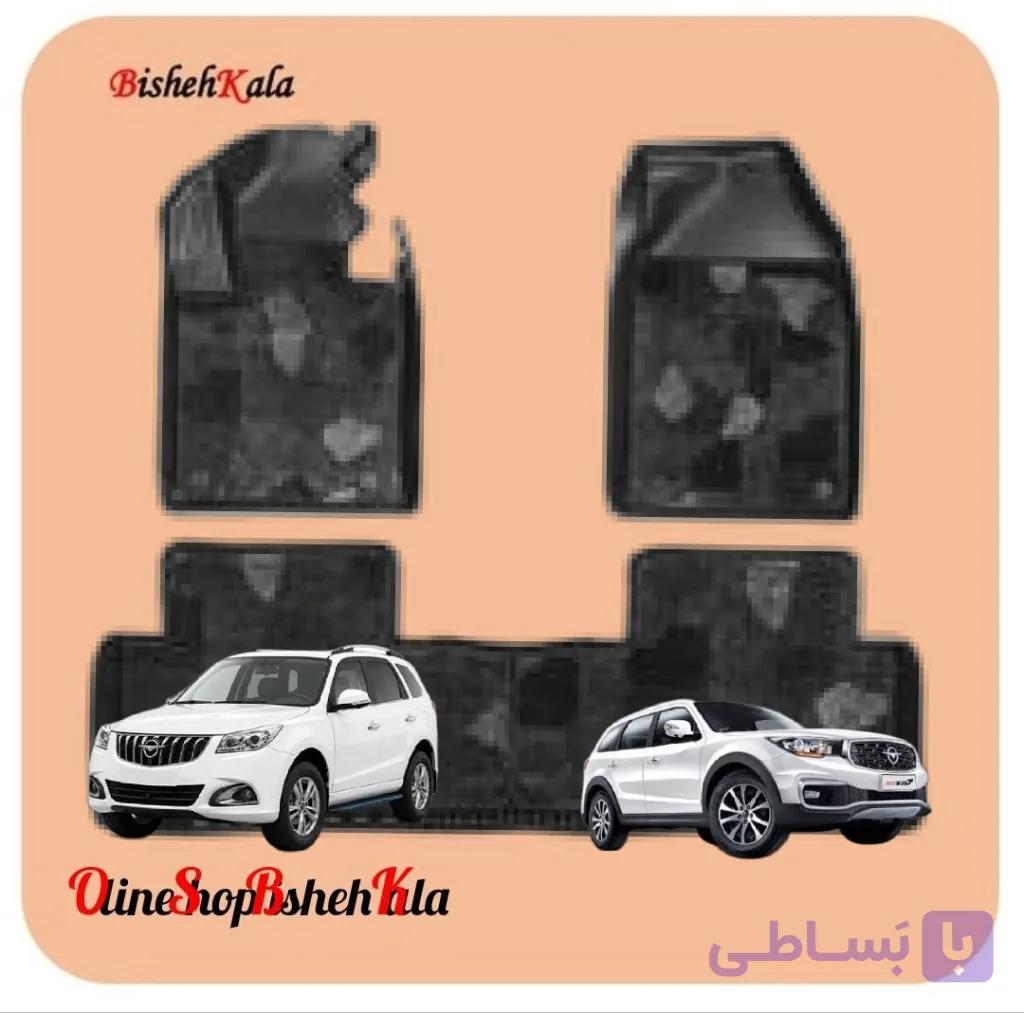 کفپوش مشکی سه بعدی لاکچری خودرو هایما S8 کد(7)