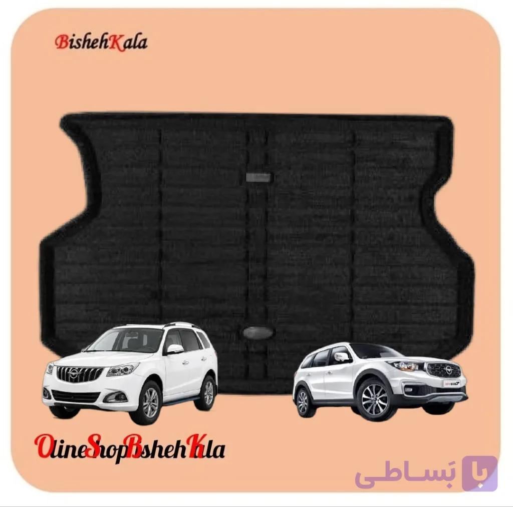 کفپوش طوسی مشکی سه بعدی صندوق خودرو هایما S7 پلاس کد(7)