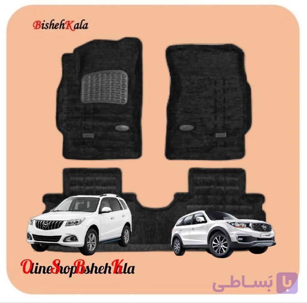 کفپوش طوسی مشکی سه بعدی صندوق خودرو هایما S7 کد(7) — تصویر 1