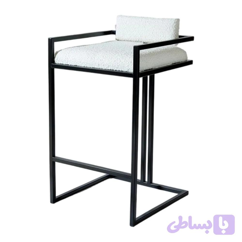 صندلی اپن پایه فلزی با روکش پارچه تدی مدل مهنا ۴۰×۴۰×۶۰ سانتی‌متر — تصویر 1