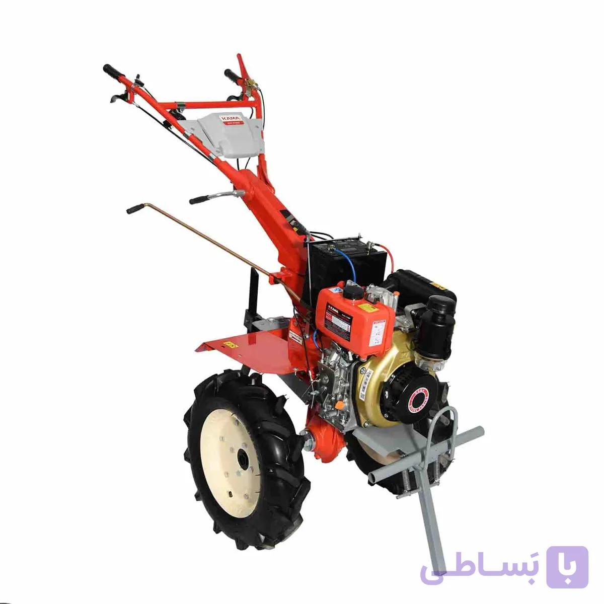 کولتیواتور 10 اسب دیزلی استارتی کاما کاما اورجینال با جعبه چوبی — تصویر 1
