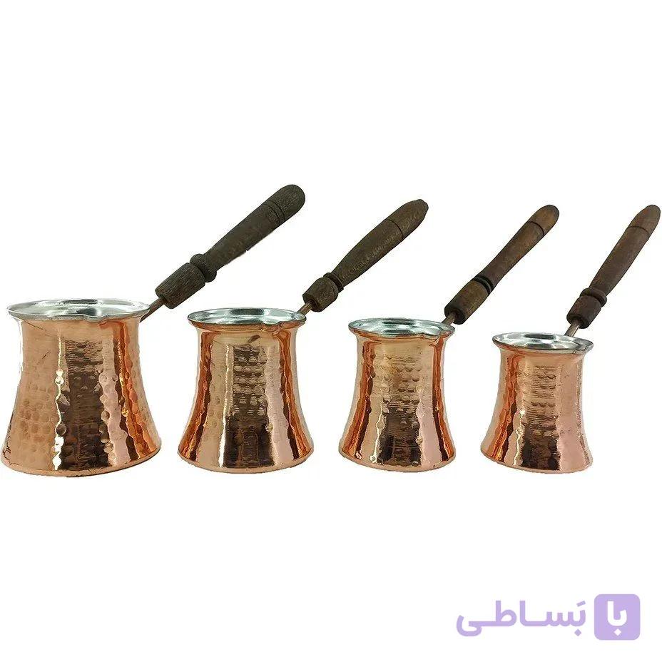 قهوه جوش مسی چکشی چهار سایز (جذوه مسی)