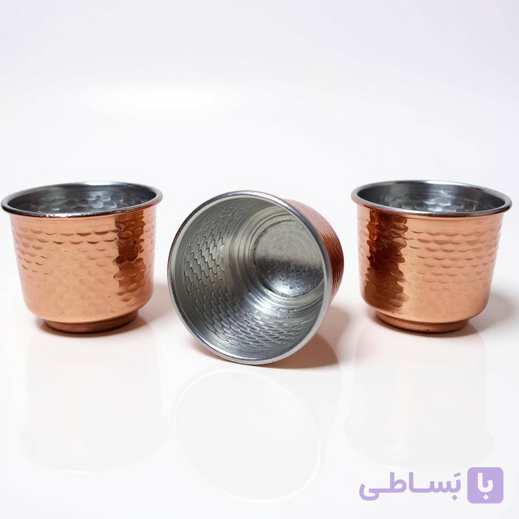 شات یا قهوه خوری مسی طرح چکشی