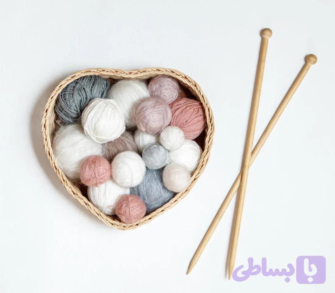 میل بافتنی بلند چوبی — تصویر 1