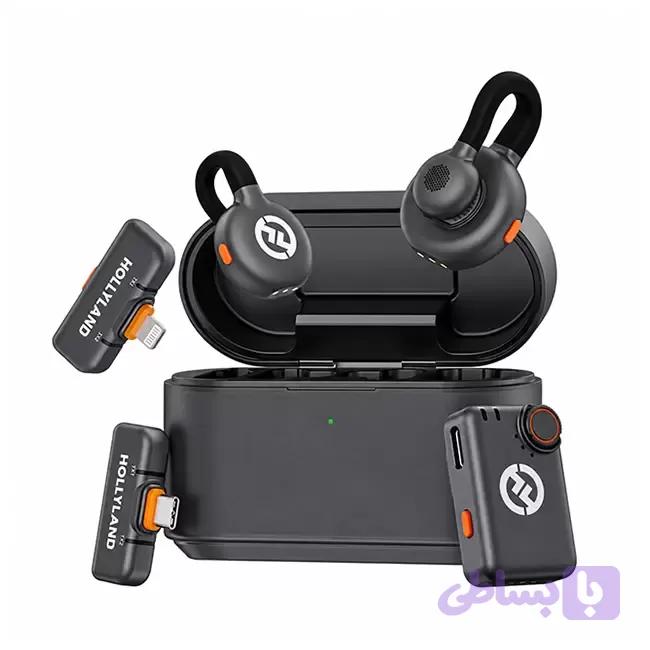 میکروفون یقه ای بی سیم دو نفره Hollyland LARK M2S Combo با حذف نویز و برد 300 متر