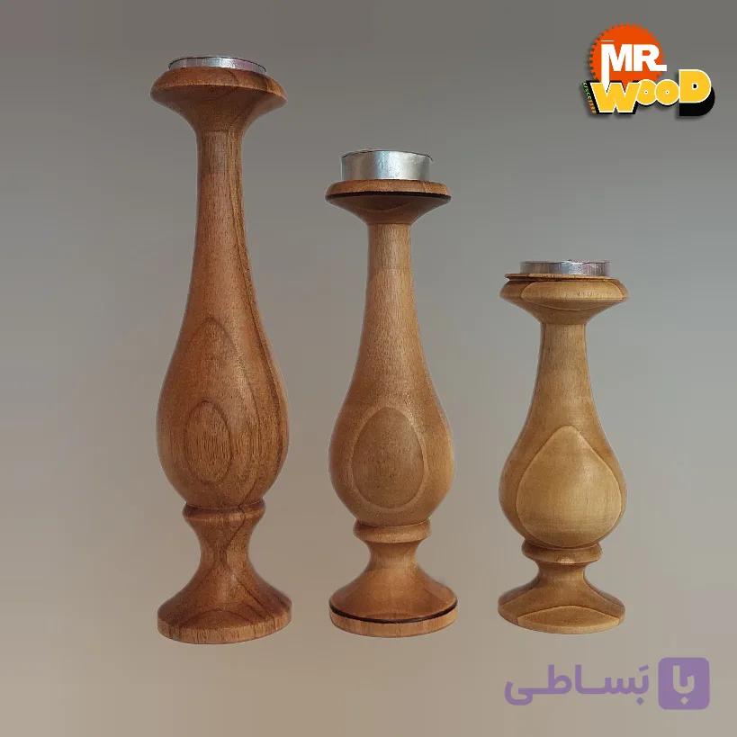جاشمعی چوبی جدید مدل چوب گردو