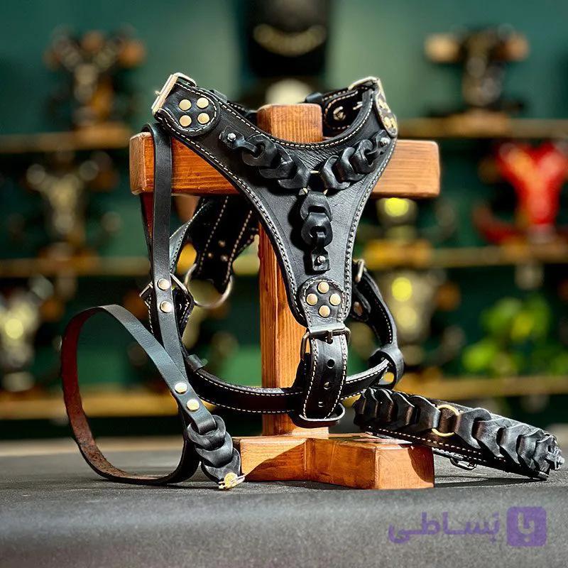 ست قلاده تکسچر اورکراس مشکی — تصویر 1