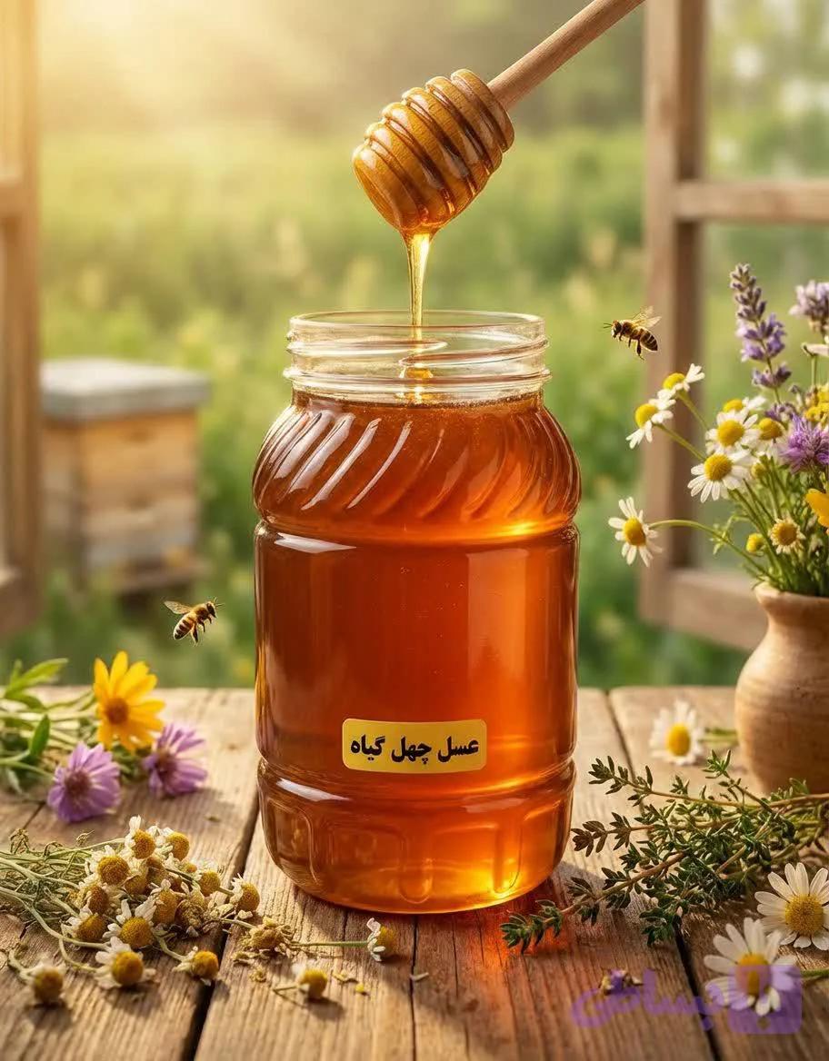 عسل چهل گیاه (یک کیلویی)