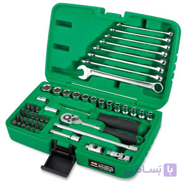 مجموعه آچار و جعبه بکس 49 پارچه 1/4 تاپتول تایوان مدل12پر شناسه محصول: GCAI4901