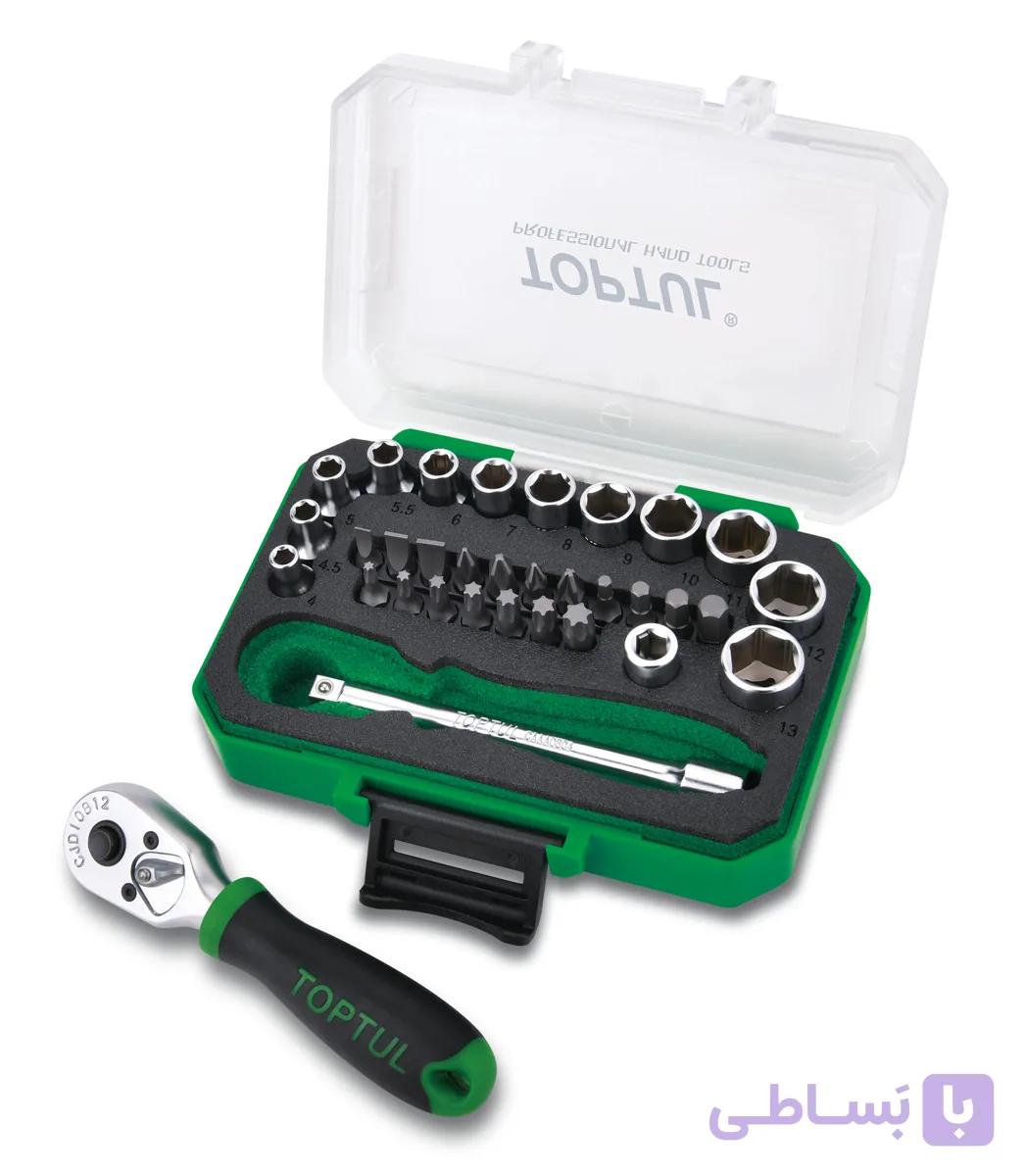 جعبه بکس 6 پر و بیت 33 پارچه 1/4 تاپتول تایوان TOPTULشناسه محصول: GABW3301