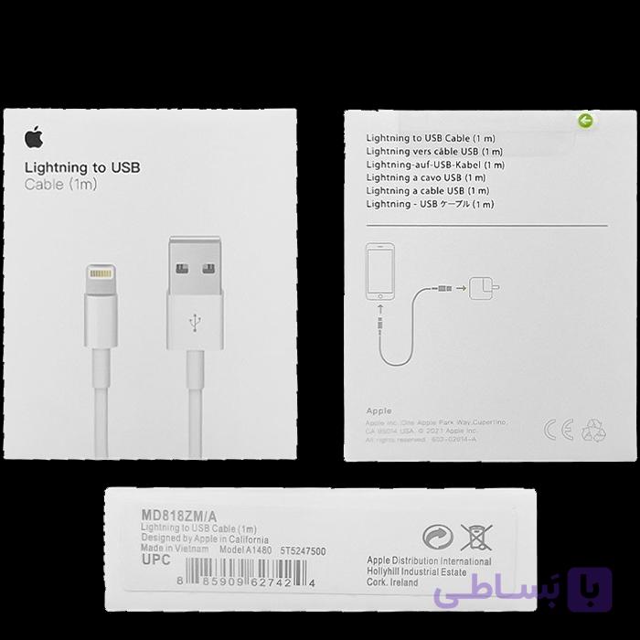 کابل شارژ اپل مدل iPhone XS MAX طول ۱ متر — تصویر 1