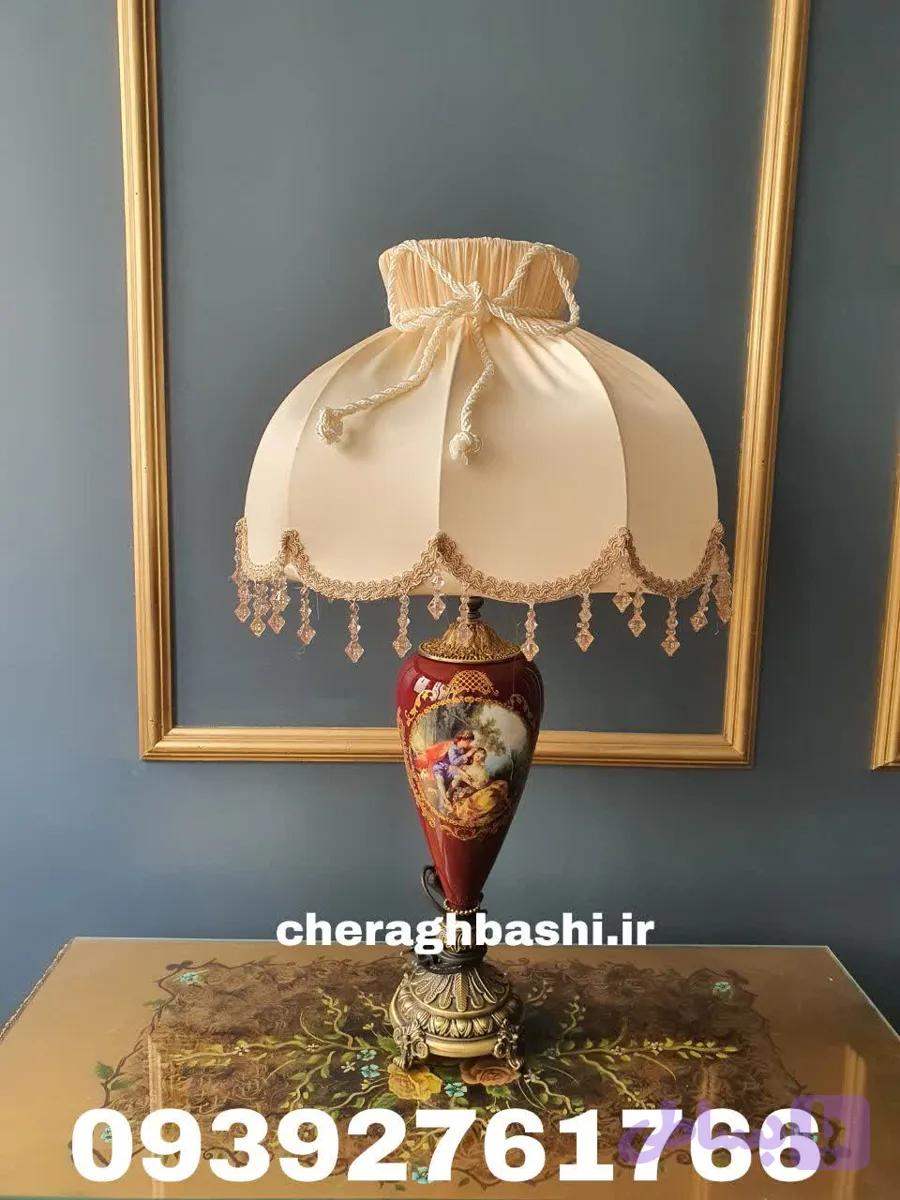 آباژور ستون چینی کله قندی طرح ایتالیایی