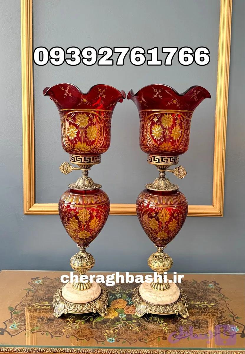 یک جفت چراغ لب چین مدل تراش سلطنتی — تصویر 1