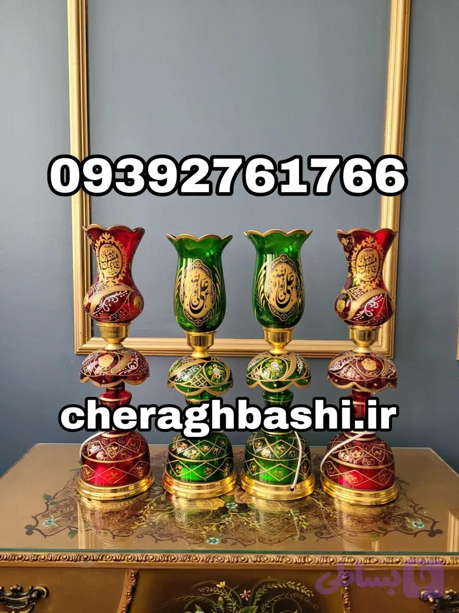 یک جفت چراغ لاله مذهبی نقاشی خاص و سفارشی برند چراغباشی — تصویر 1