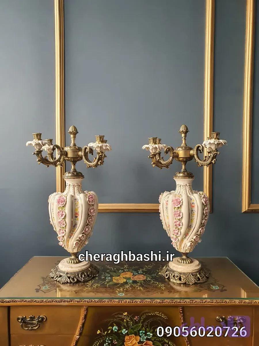 یک عدد شمعدان چهار شاخه دنسی مدل ایتالیایی — تصویر 1