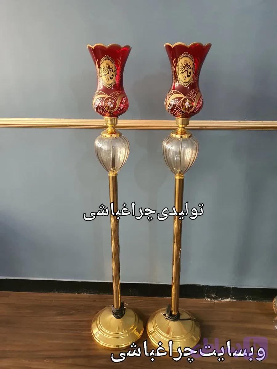 کنار منبری کنار ممبری پایه بلند لاله مذهبی شمعدان هیئت — تصویر 1