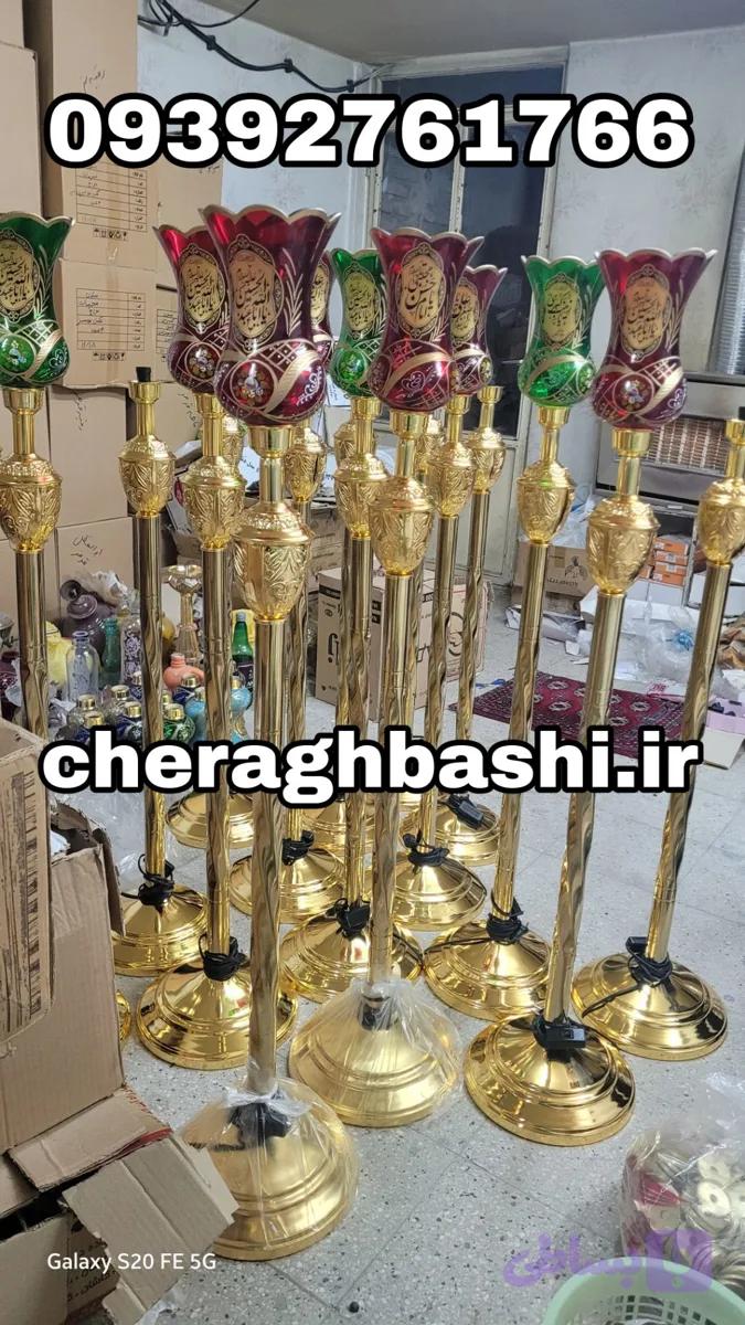 کنار ممبری پایه بلند لاله مذهبی شمعدان هیئتی مدل لاله لب چین — تصویر 1