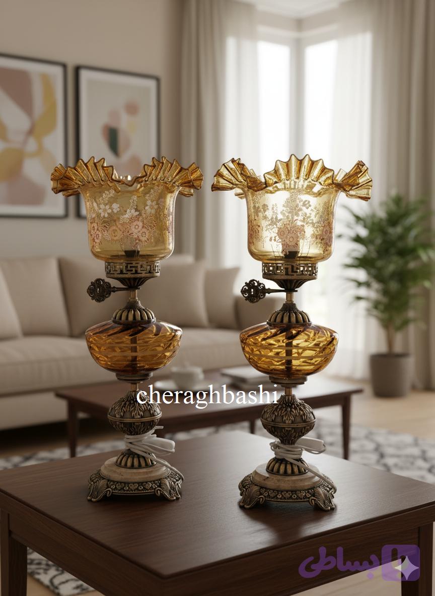 چراغ لب چین خودرنگ رنگ عسلی