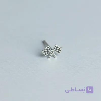 پیرسینگ نقره پرچم مسابقه — تصویر 1