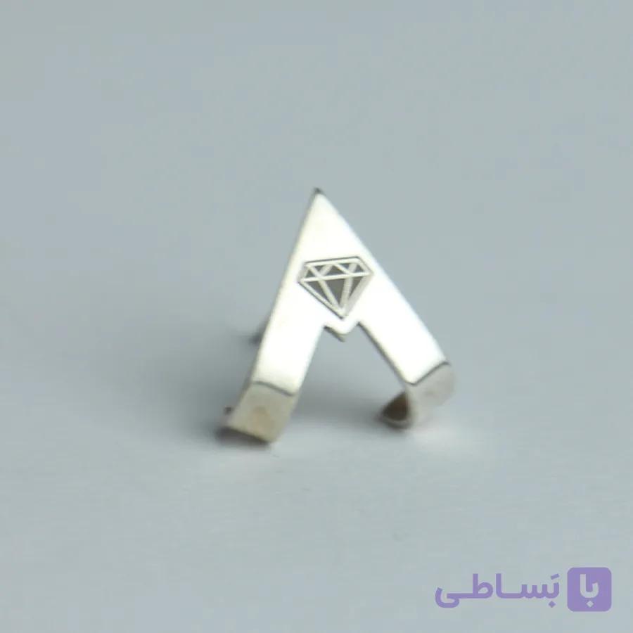 پیرسینگ نقره وی الماس — تصویر 1