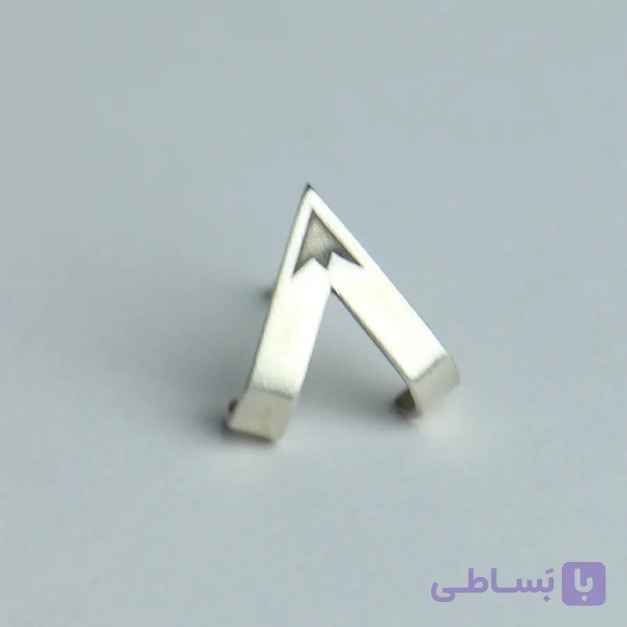 پیرسینگ نقره وی قله — تصویر 1