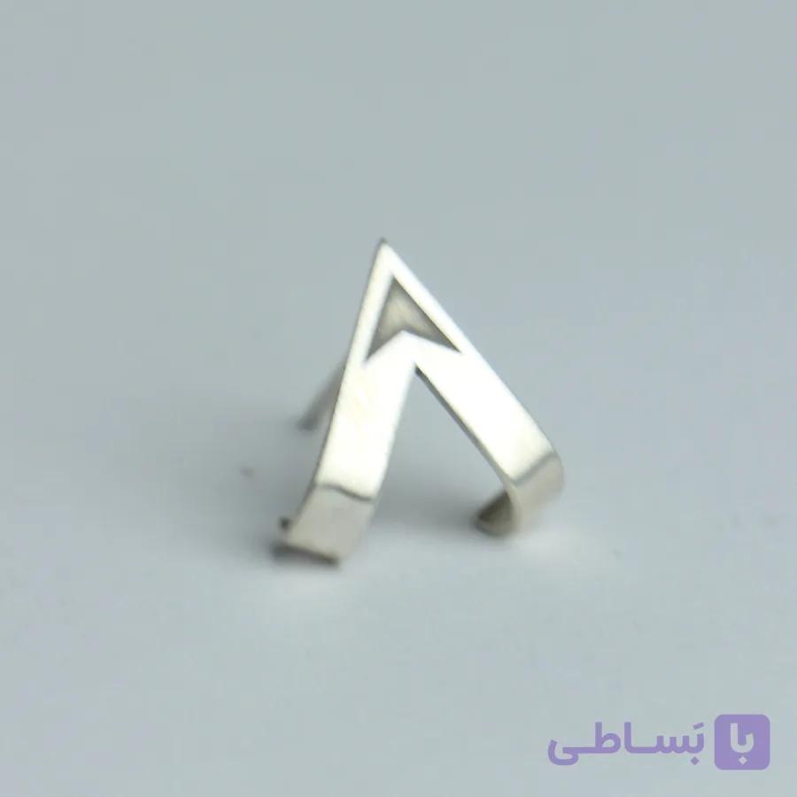 پیرسینگ نقره وی مثلث — تصویر 1