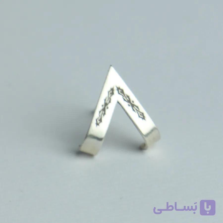 پیرسینگ نقره وی طرحدار ۲ — تصویر 1