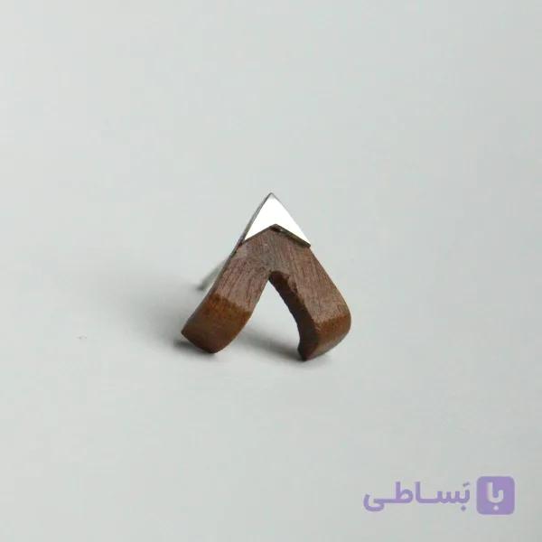 پیرسینگ نقره و چوب وی — تصویر 1