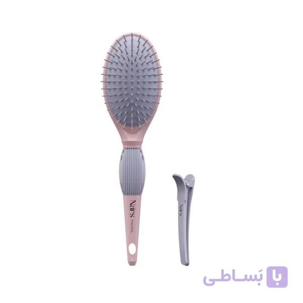 برس مو شانه پلاستیکی مدل بیضی کد 102 سری پرکتیکال نارس