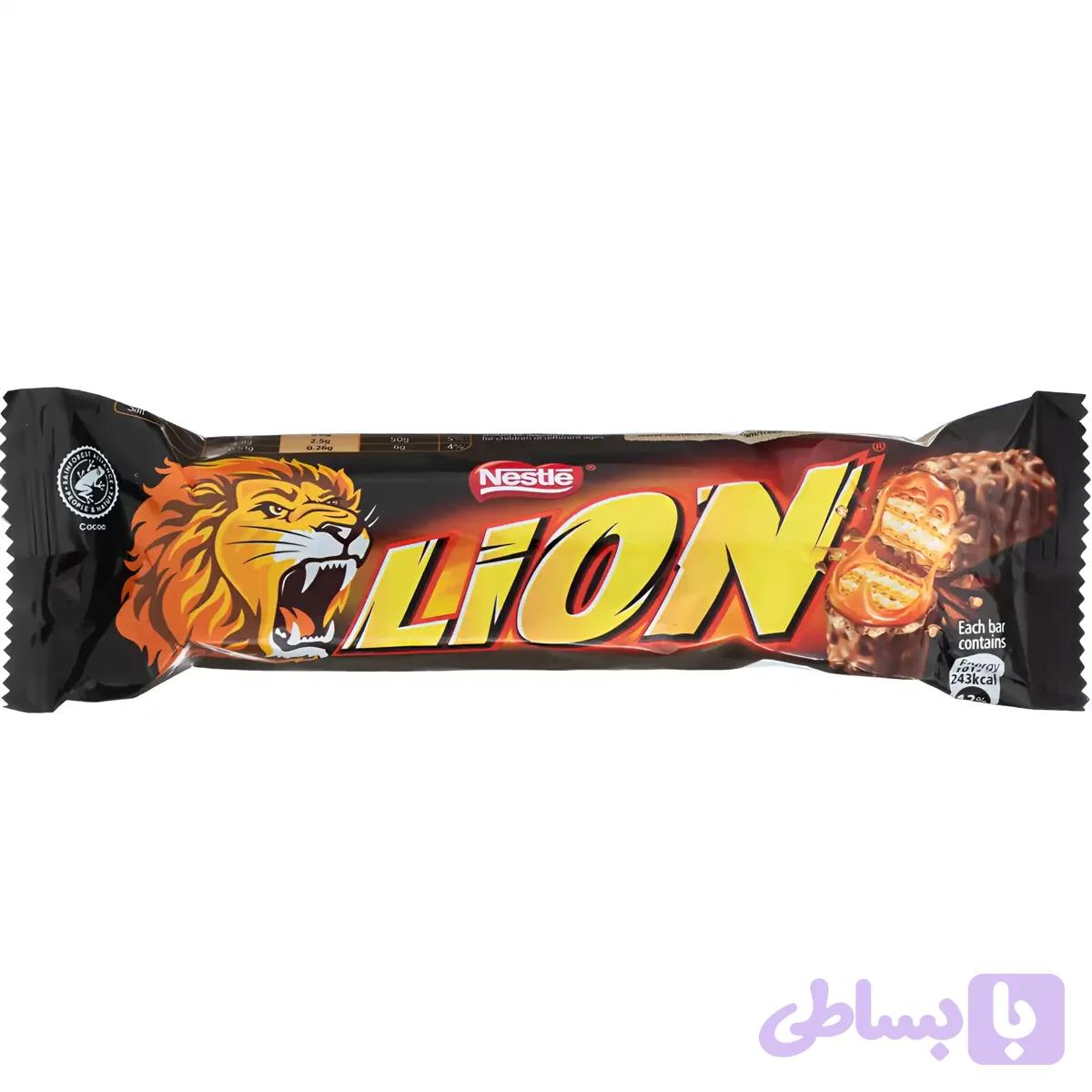 شکلات بار قهوه ای لاین نستله Lion Nestle وزن 42 گرم