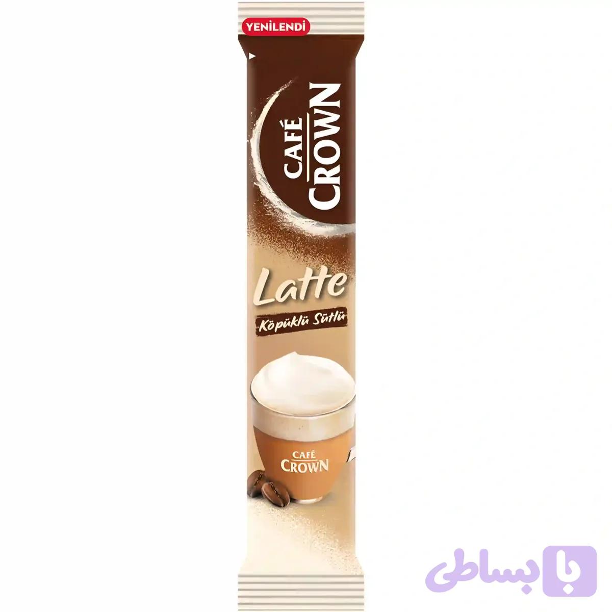 پودر قهوه فوری لاته اولکر Ulker Cafe Crown Latte Kopuklu Sutlu وزن 17 گرم 10 عددی